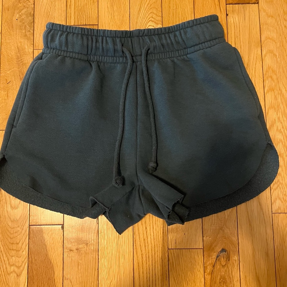 Dark green sweat shorts